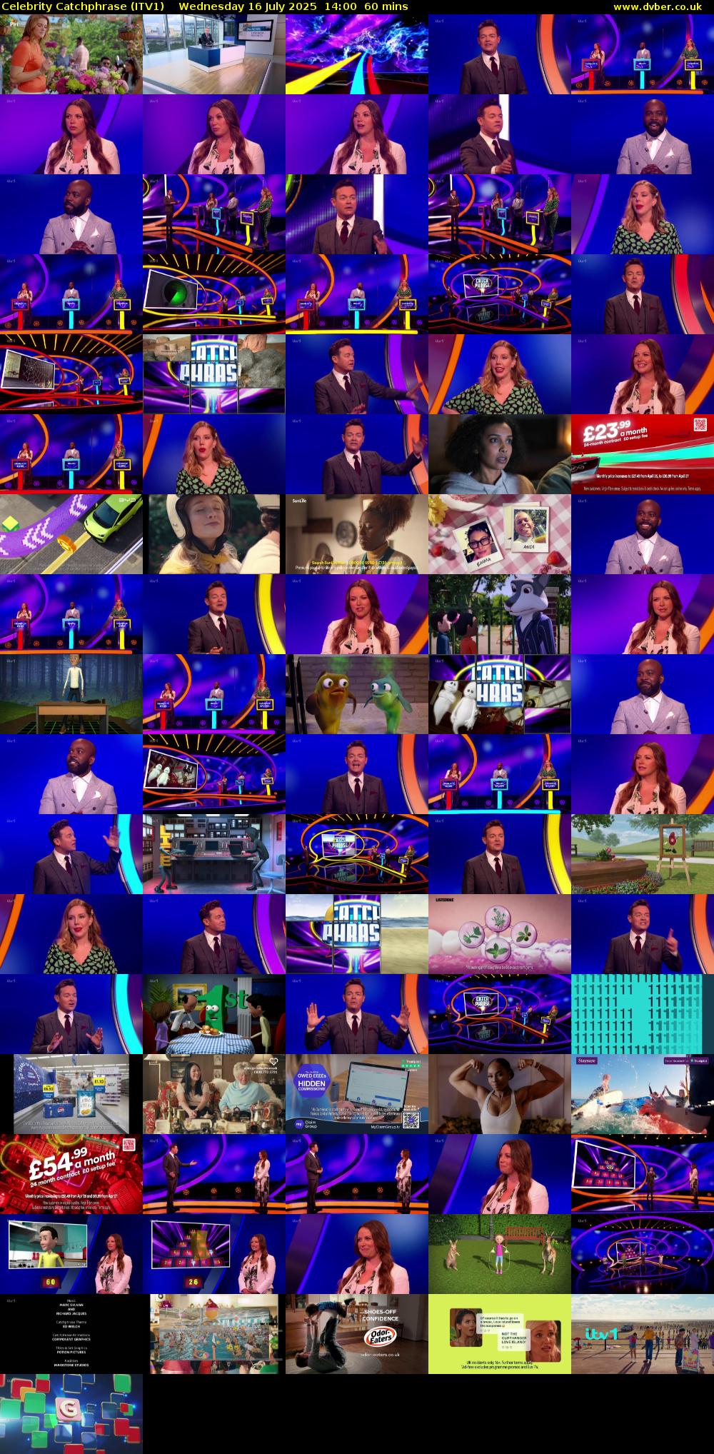 Celebrity Catchphrase (ITV1) Wednesday 16 July 2025 14:00 - 15:00