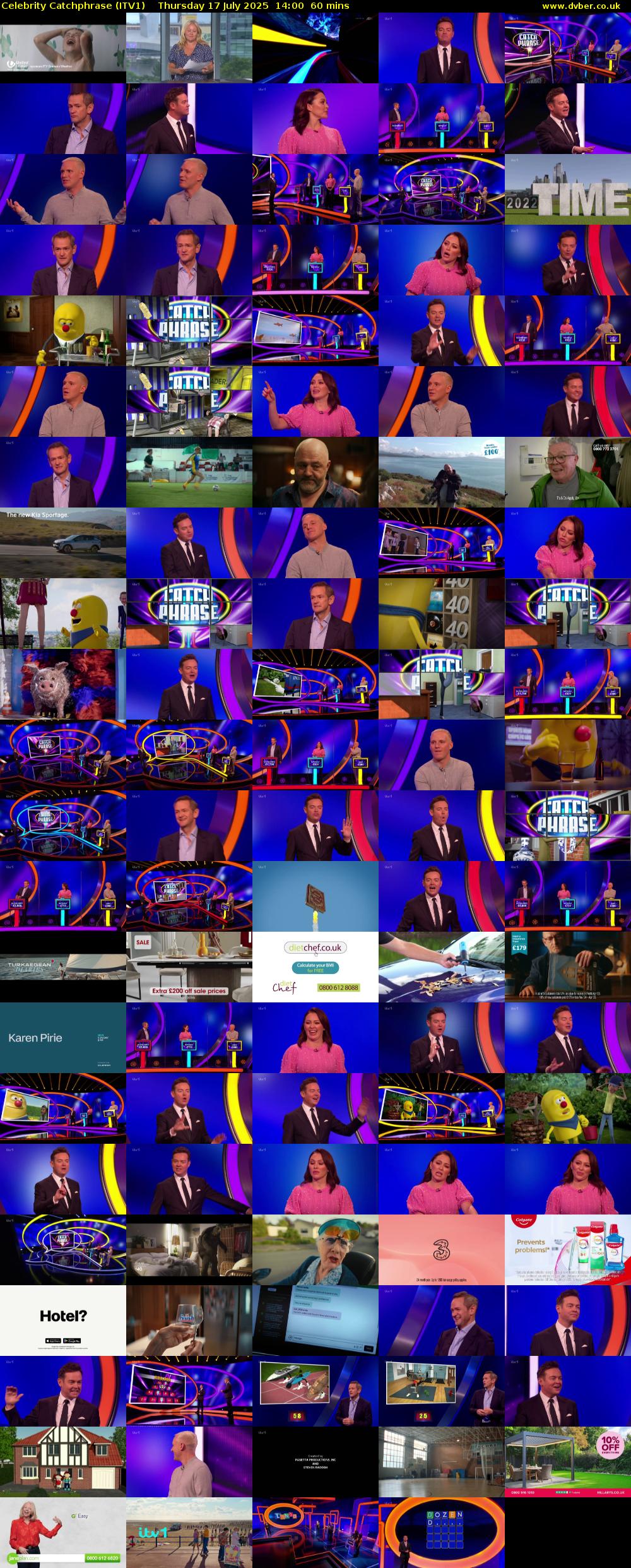 Celebrity Catchphrase (ITV1) Thursday 17 July 2025 14:00 - 15:00
