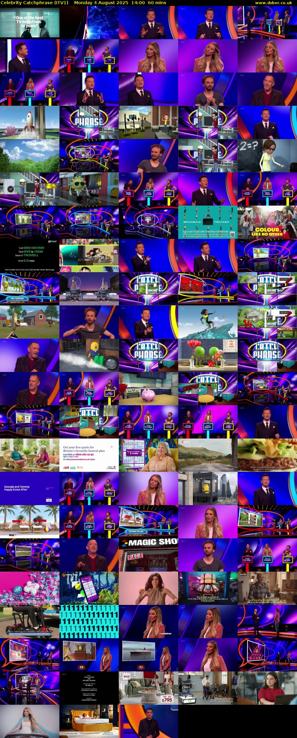 Celebrity Catchphrase (ITV1) Monday 4 August 2025 14:00 - 15:00