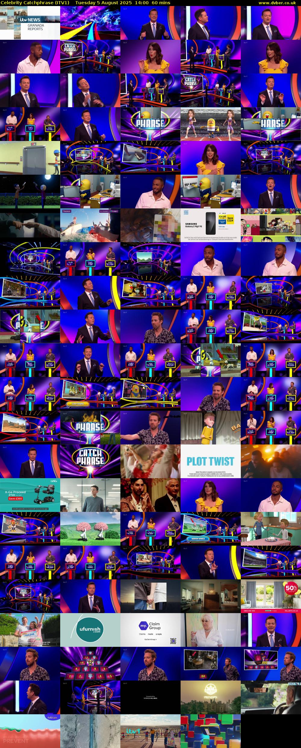 Celebrity Catchphrase (ITV1) Tuesday 5 August 2025 14:00 - 15:00