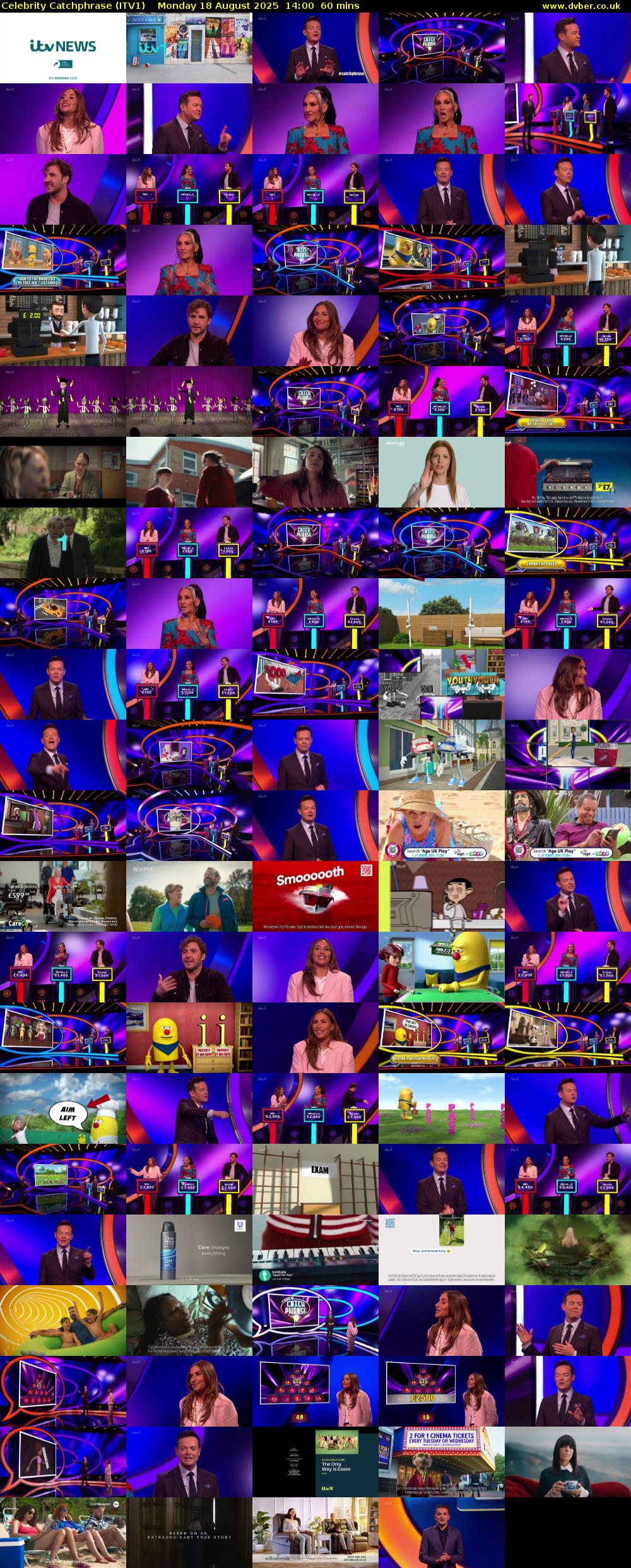 Celebrity Catchphrase (ITV1) Monday 18 August 2025 14:00 - 15:00