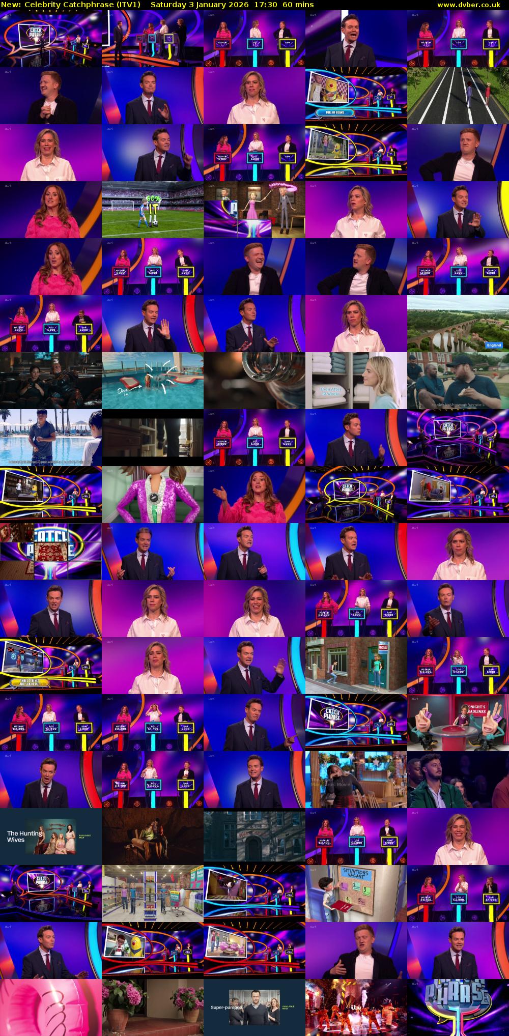 Celebrity Catchphrase (ITV1) Saturday 3 January 2026 17:30 - 18:30