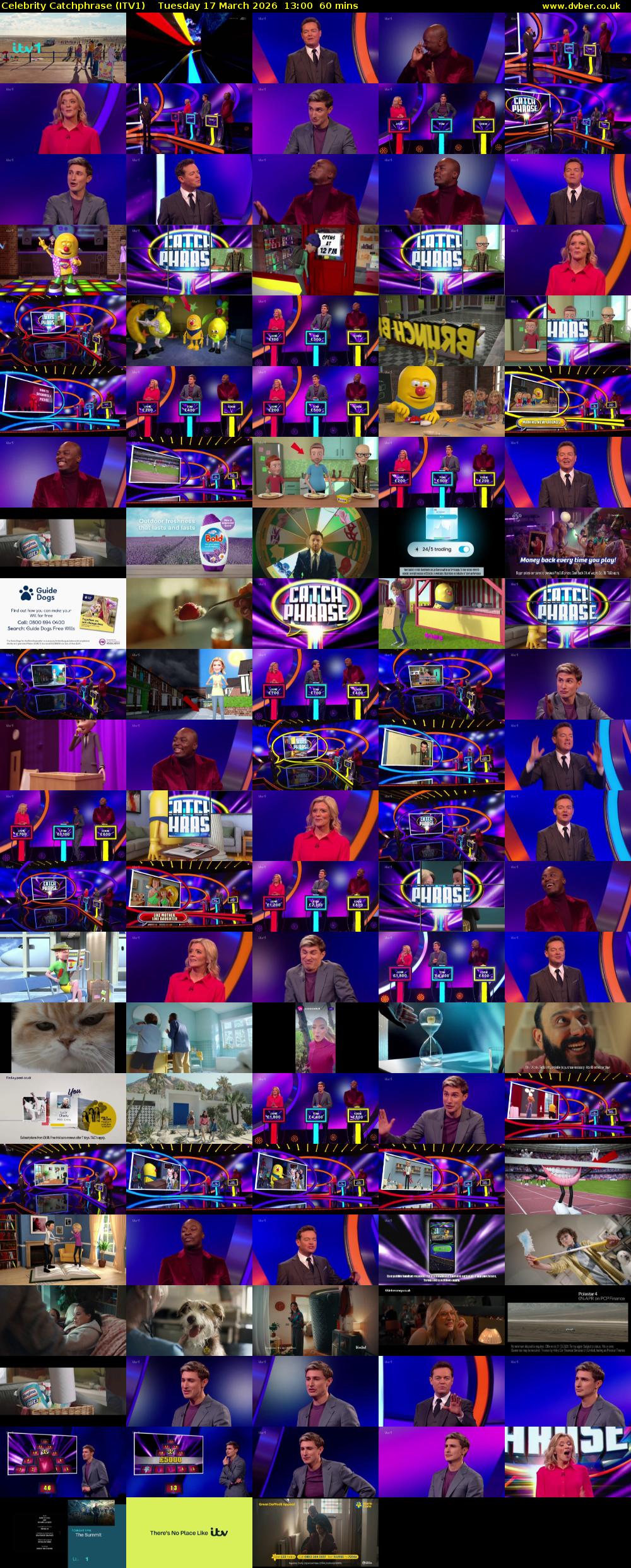 Celebrity Catchphrase (ITV1) Tuesday 17 March 2026 13:00 - 14:00