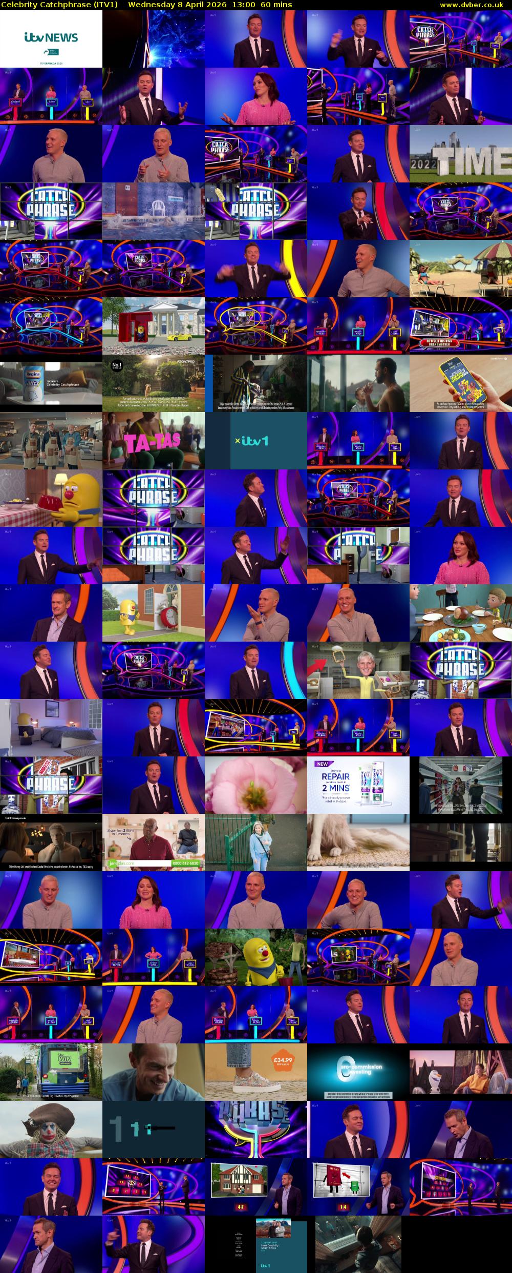 Celebrity Catchphrase (ITV1) Wednesday 8 April 2026 13:00 - 14:00