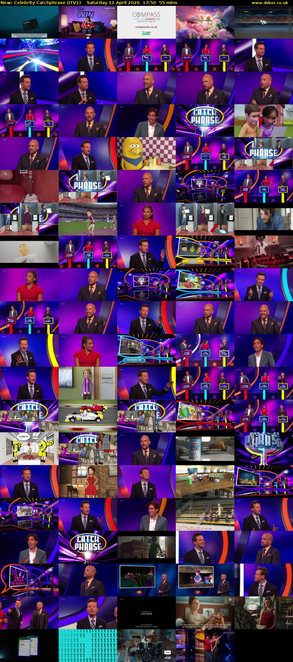 Celebrity Catchphrase (ITV1) Saturday 11 April 2026 17:50 - 18:45
