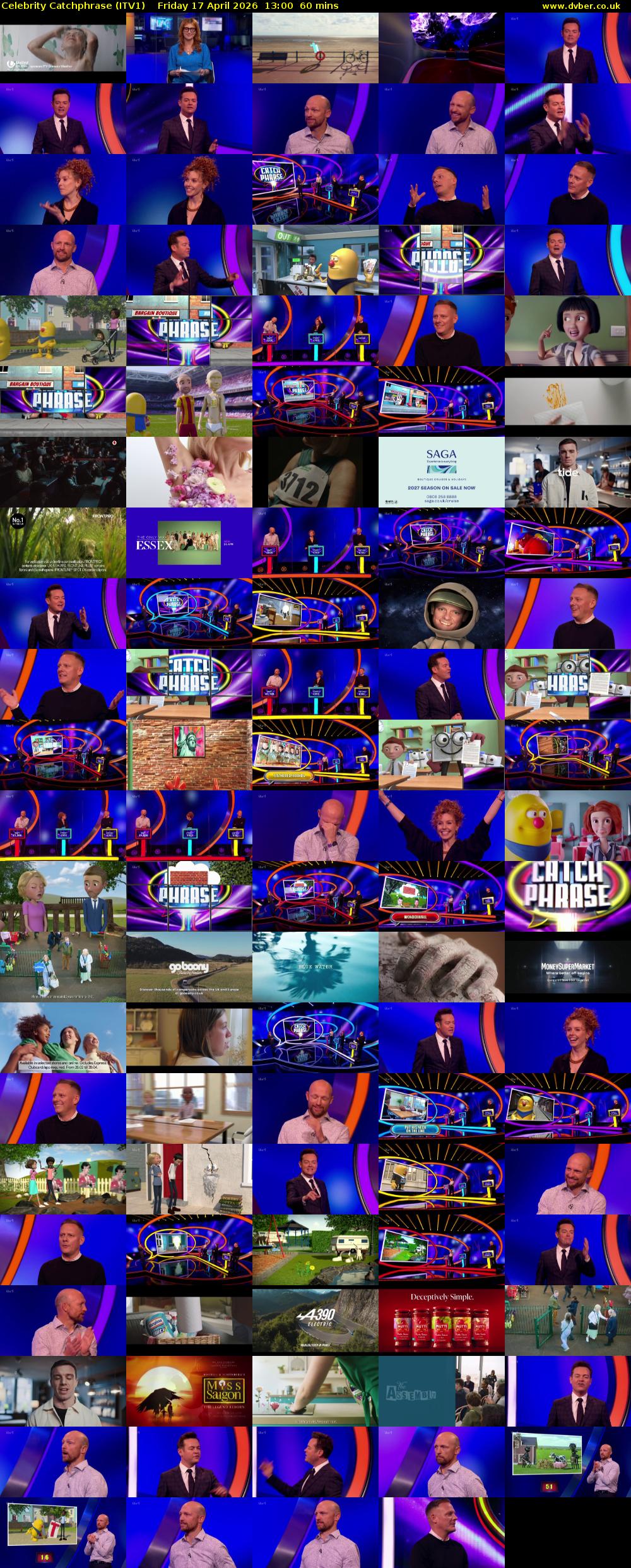 Celebrity Catchphrase (ITV1) Friday 17 April 2026 13:00 - 14:00