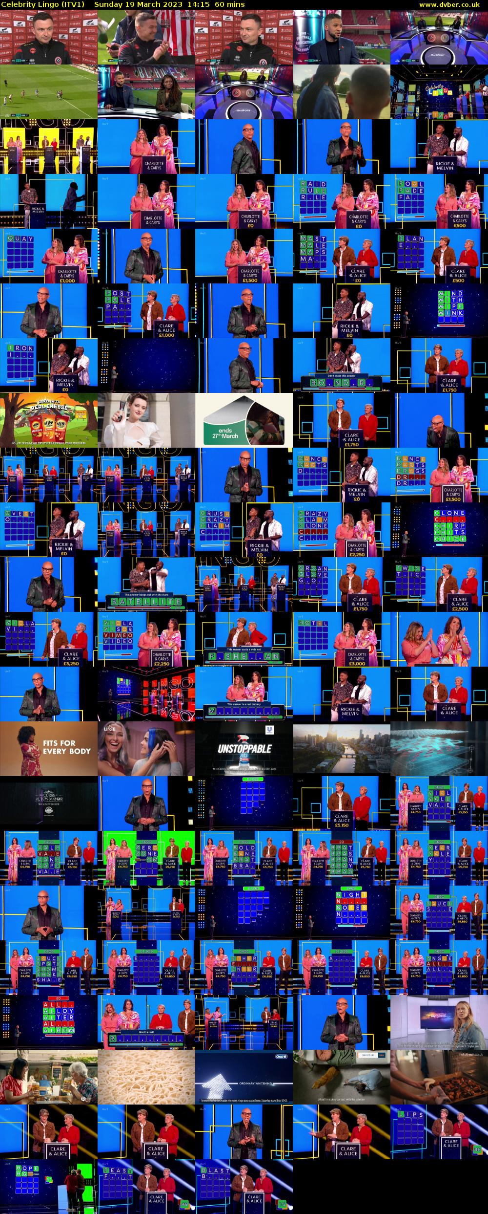 Celebrity Lingo (ITV1) Sunday 19 March 2023 14:15 - 15:15