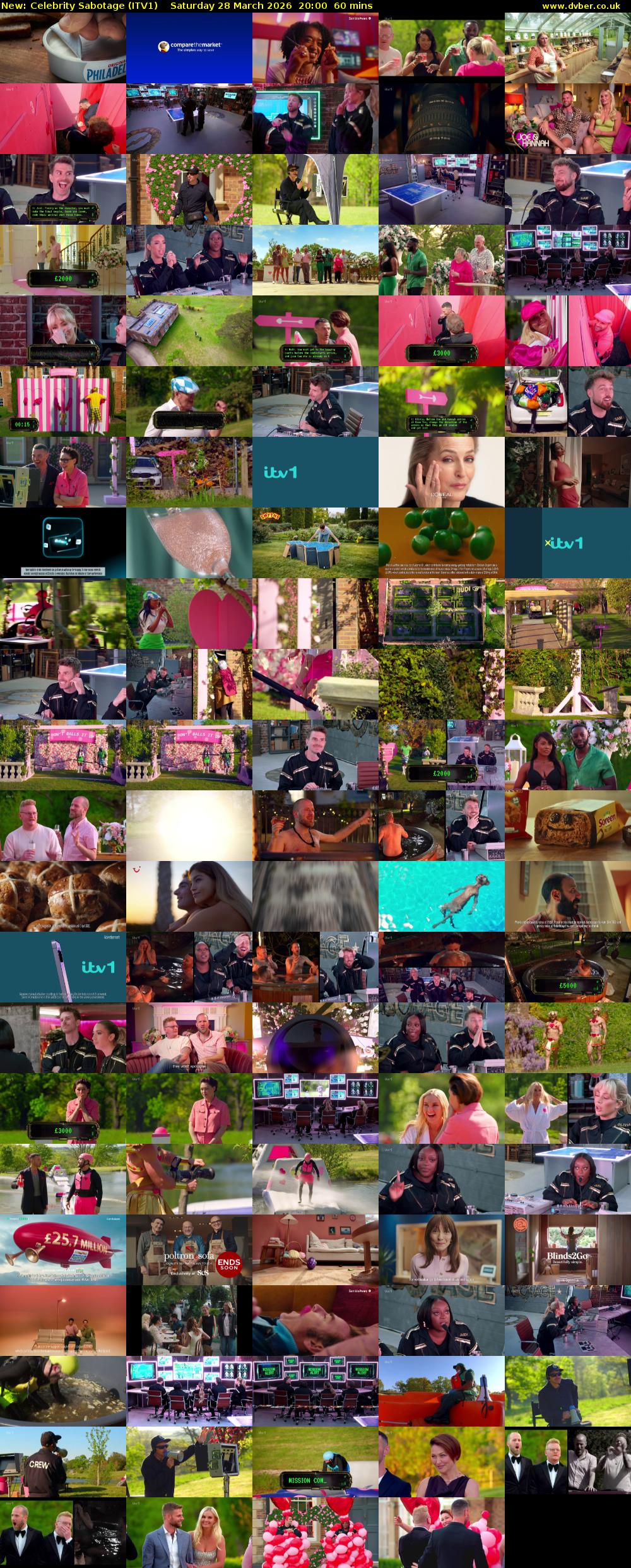 Celebrity Sabotage (ITV1) Saturday 28 March 2026 20:00 - 21:00