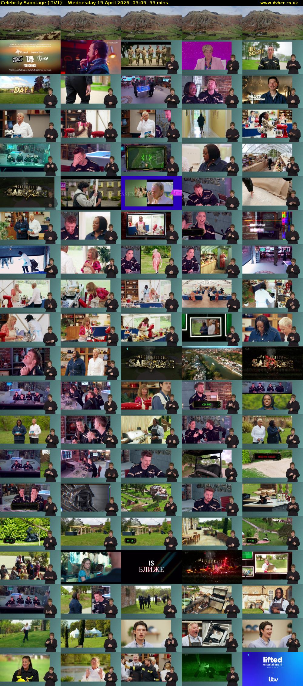 Celebrity Sabotage (ITV1) Wednesday 15 April 2026 05:05 - 06:00