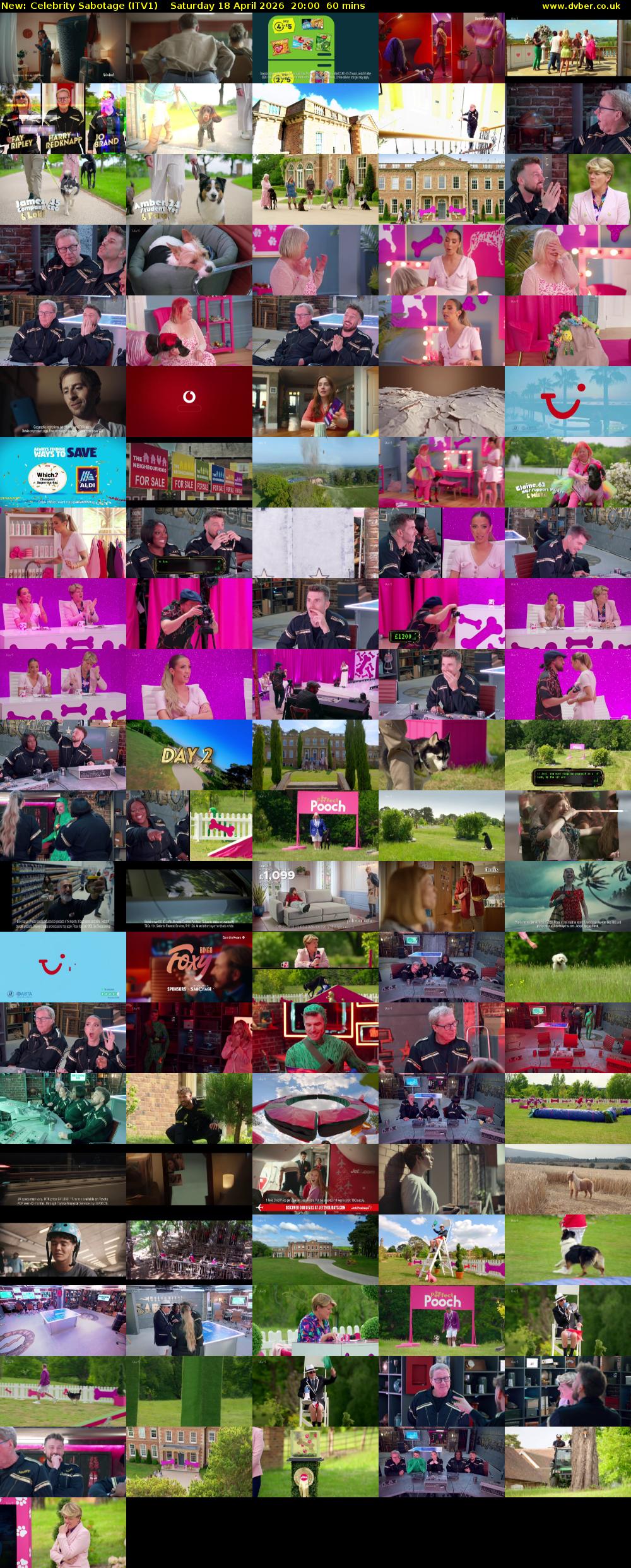 Celebrity Sabotage (ITV1) Saturday 18 April 2026 20:00 - 21:00