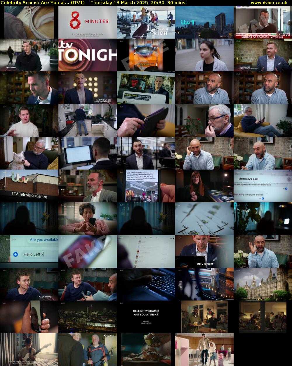 Celebrity Scams: Are You at... (ITV1) Thursday 13 March 2025 20:30 - 21:00