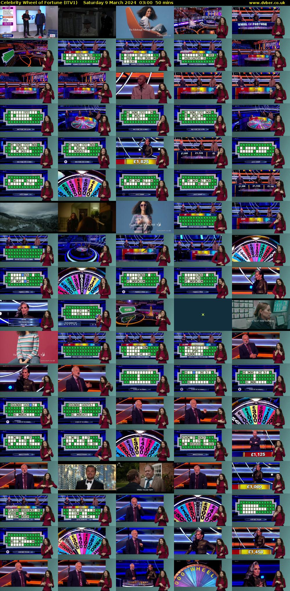 Celebrity Wheel of Fortune (ITV1) Saturday 9 March 2024 03:00 - 03:50