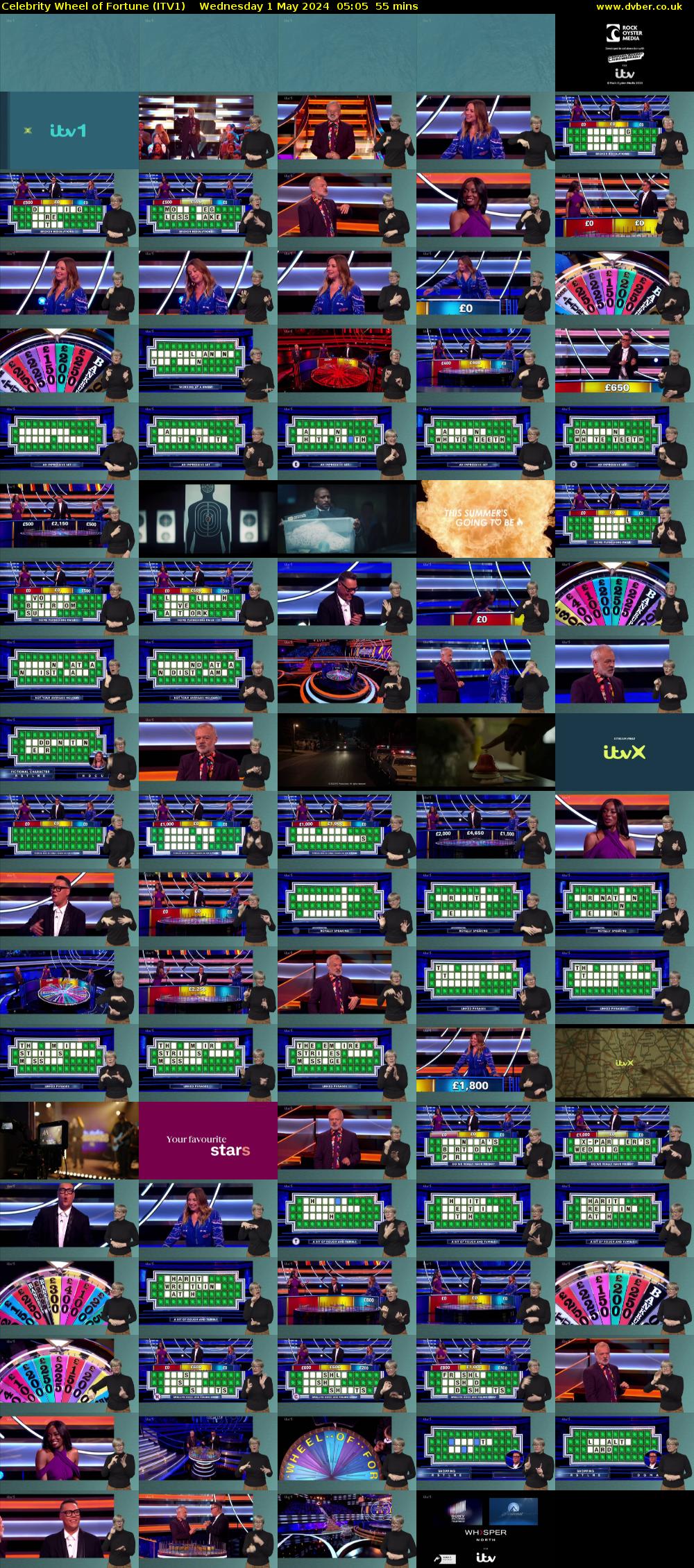 Celebrity Wheel of Fortune (ITV1) Wednesday 1 May 2024 05:05 - 06:00