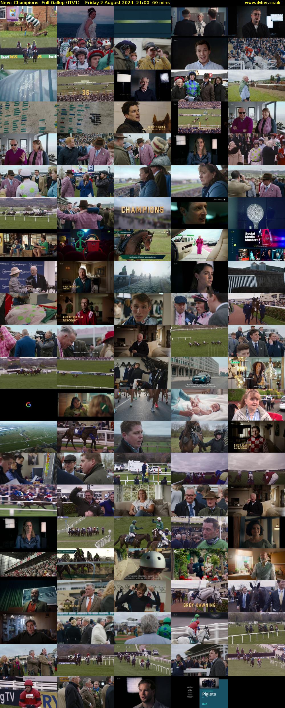 Champions: Full Gallop (ITV1) Friday 2 August 2024 21:00 - 22:00