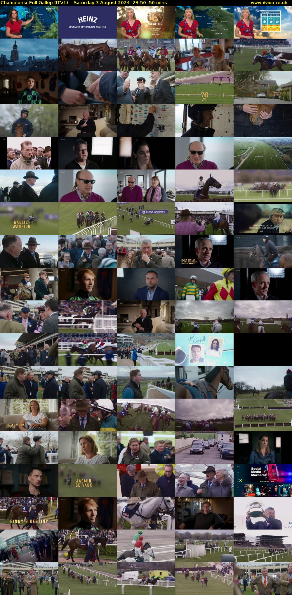 Champions: Full Gallop (ITV1) Saturday 3 August 2024 23:50 - 00:40