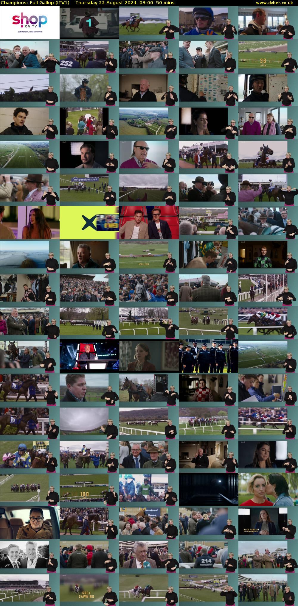Champions: Full Gallop (ITV1) Thursday 22 August 2024 03:00 - 03:50