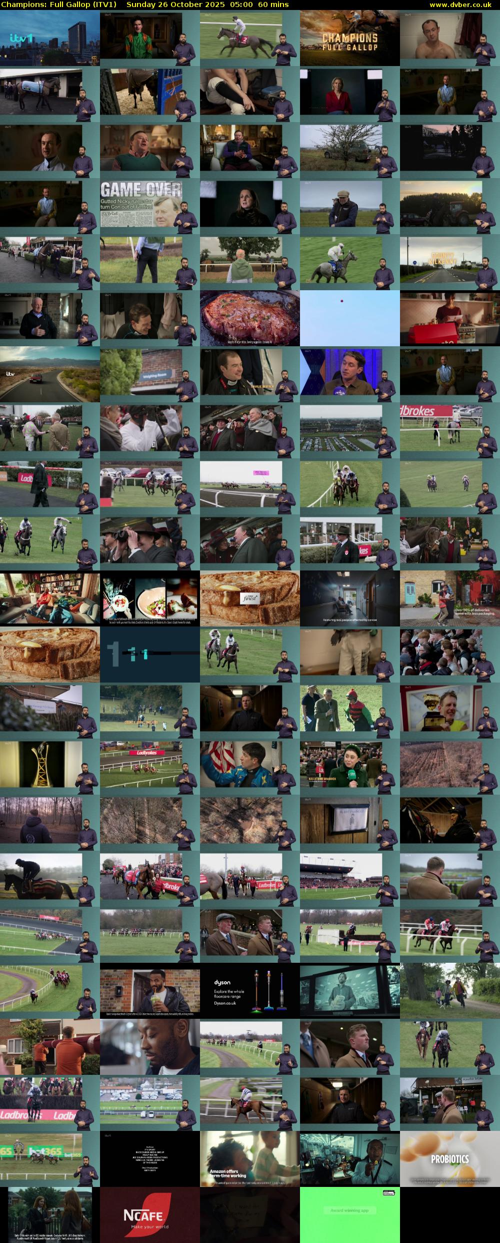 Champions: Full Gallop (ITV1) Sunday 26 October 2025 05:00 - 06:00
