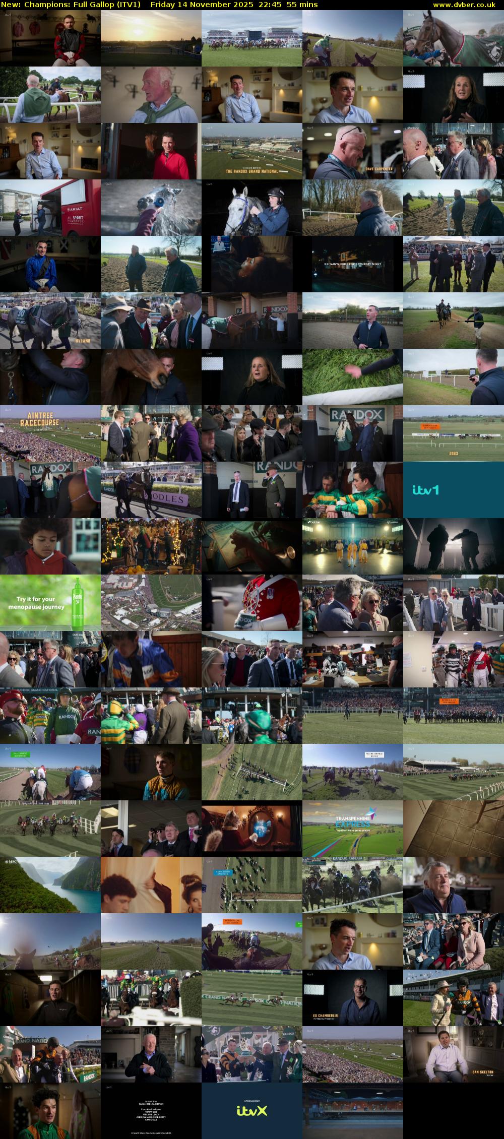 Champions: Full Gallop (ITV1) Friday 14 November 2025 22:45 - 23:40