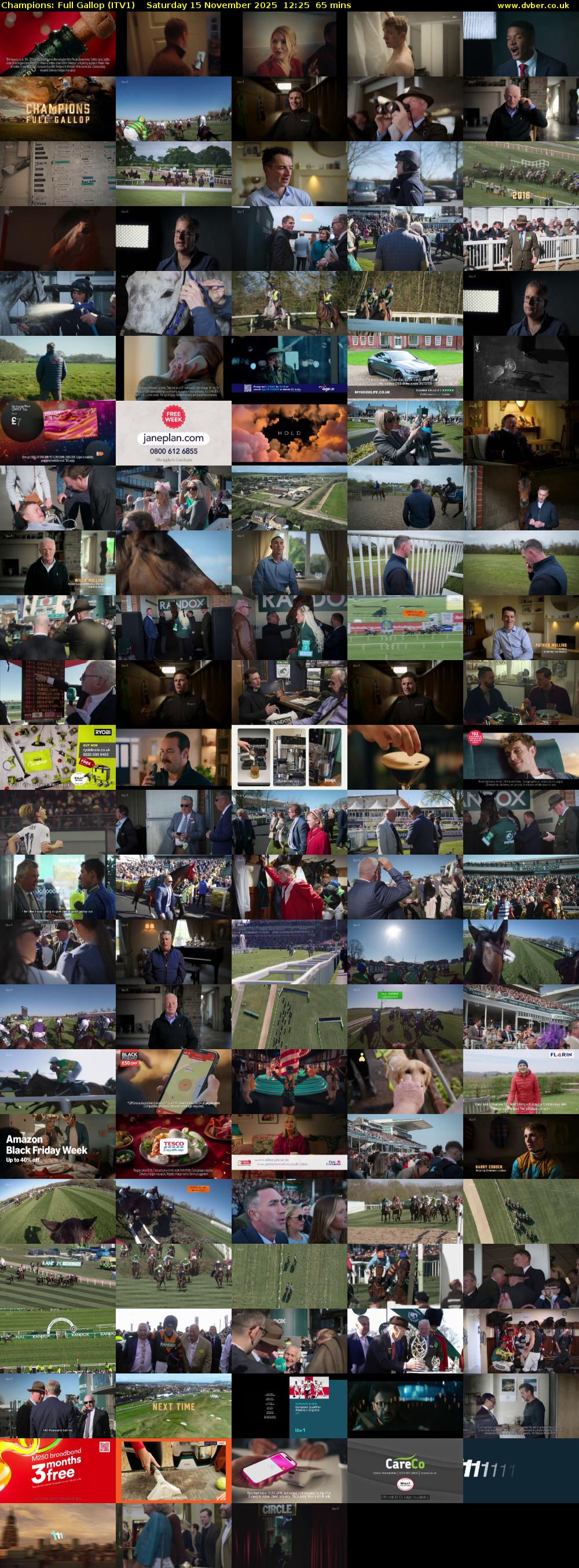 Champions: Full Gallop (ITV1) Saturday 15 November 2025 12:25 - 13:30