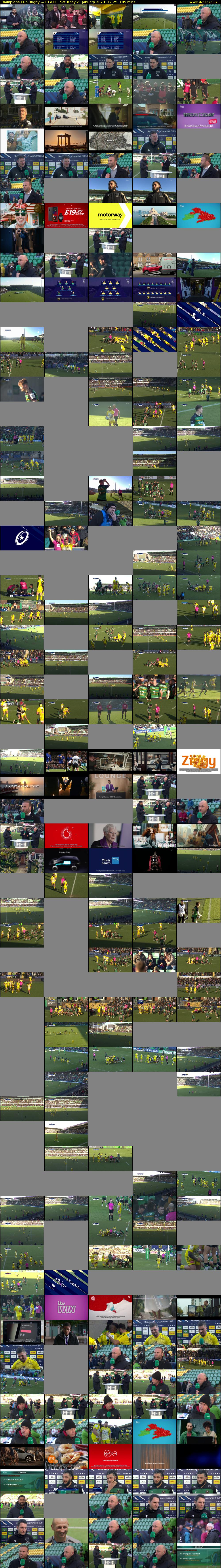 Champions Cup Rugby:... (ITV1) Saturday 21 January 2023 12:25 - 15:30