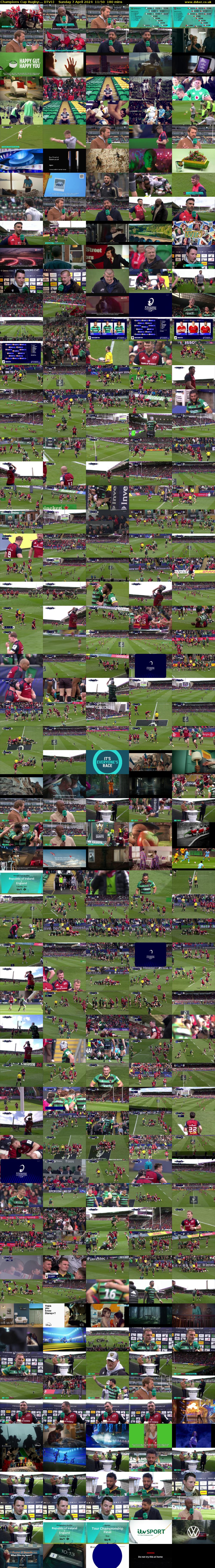 Champions Cup Rugby:... (ITV1) Sunday 7 April 2024 11:50 - 14:50