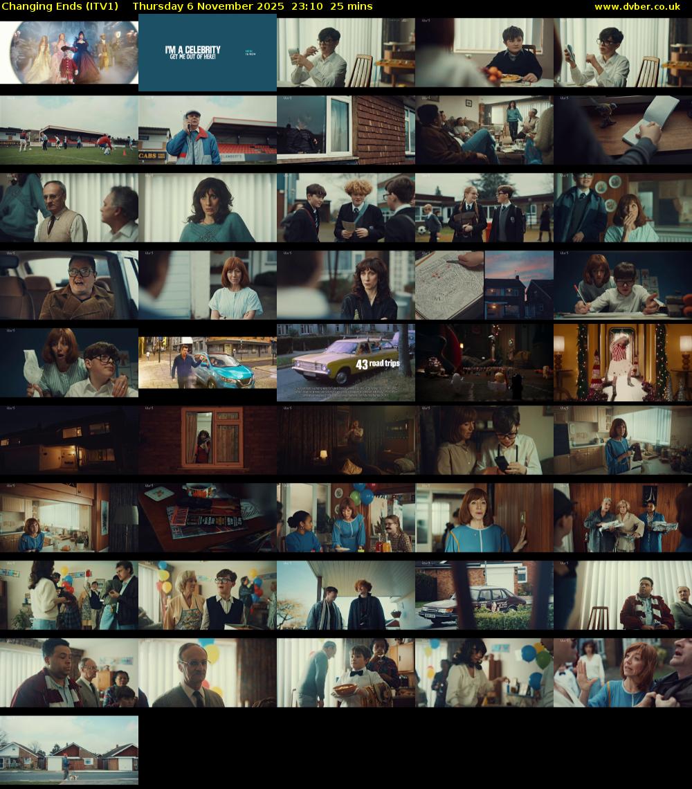 Changing Ends (ITV1) Thursday 6 November 2025 23:10 - 23:35