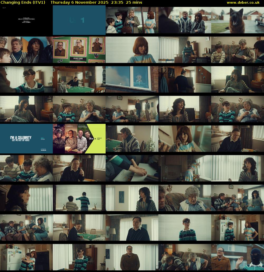 Changing Ends (ITV1) Thursday 6 November 2025 23:35 - 00:00