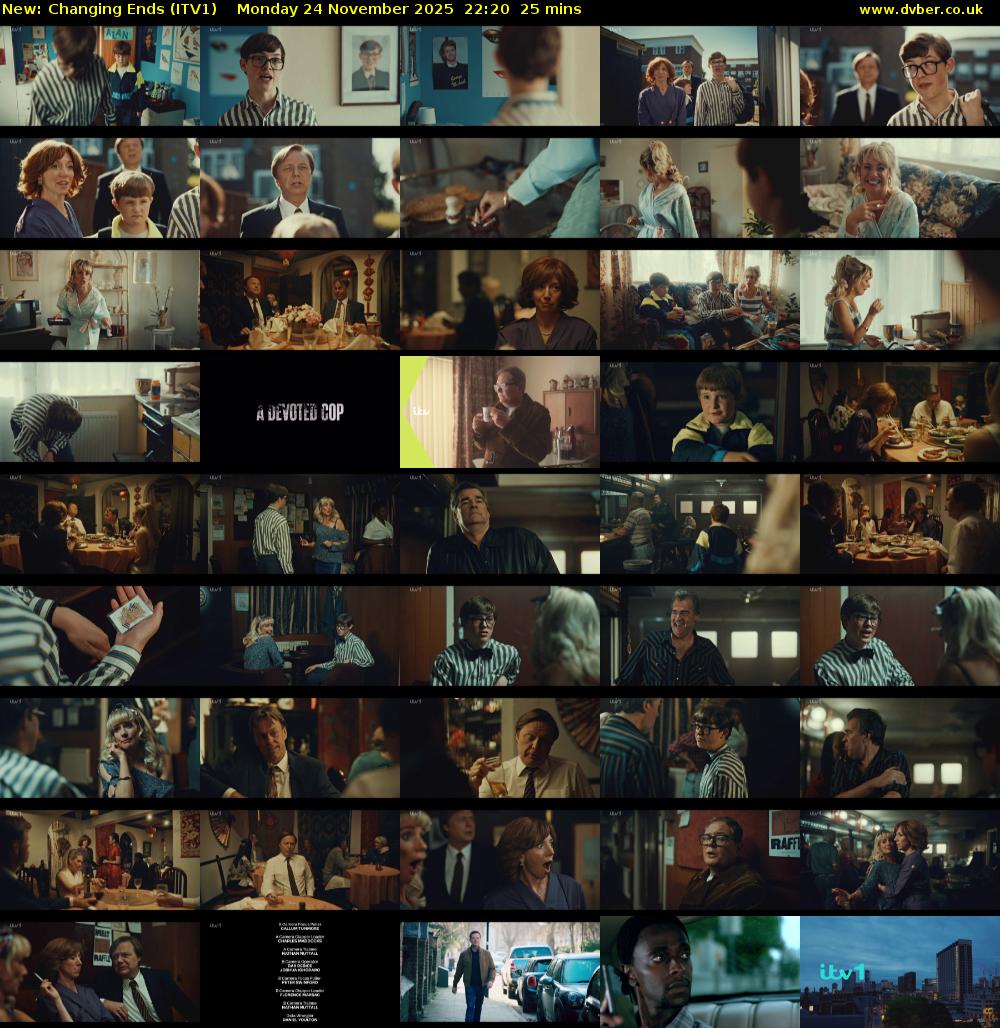 Changing Ends (ITV1) Monday 24 November 2025 22:20 - 22:45