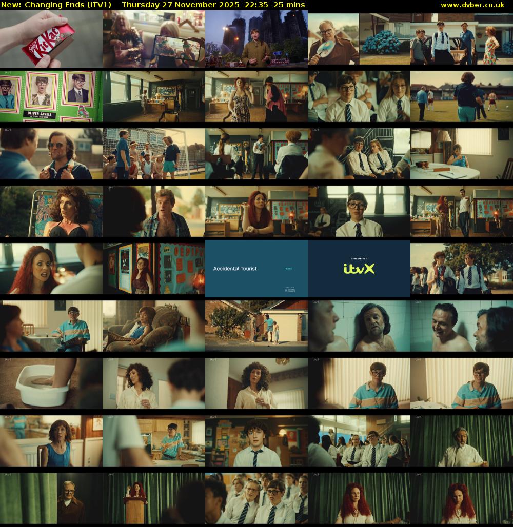 Changing Ends (ITV1) Thursday 27 November 2025 22:35 - 23:00