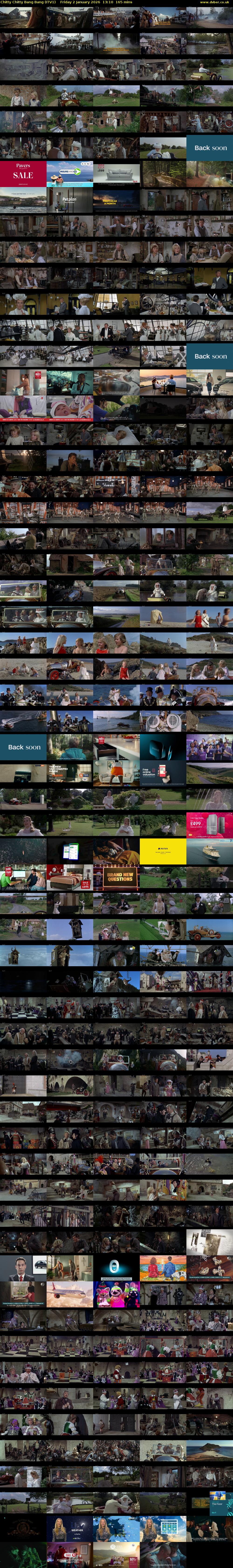 Chitty Chitty Bang Bang (ITV1) Friday 2 January 2026 13:10 - 15:55