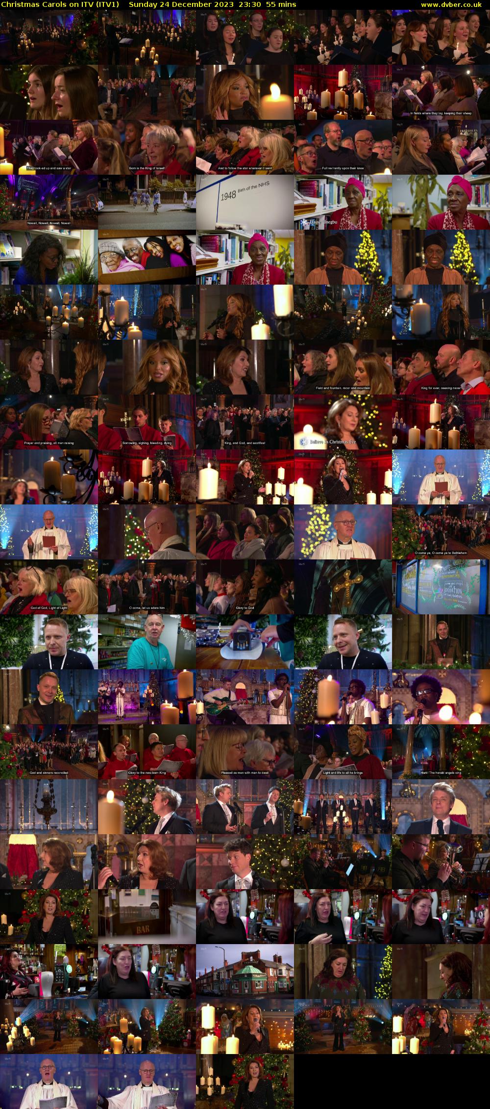 Christmas Carols on ITV (ITV1) Sunday 24 December 2023 23:30 - 00:25