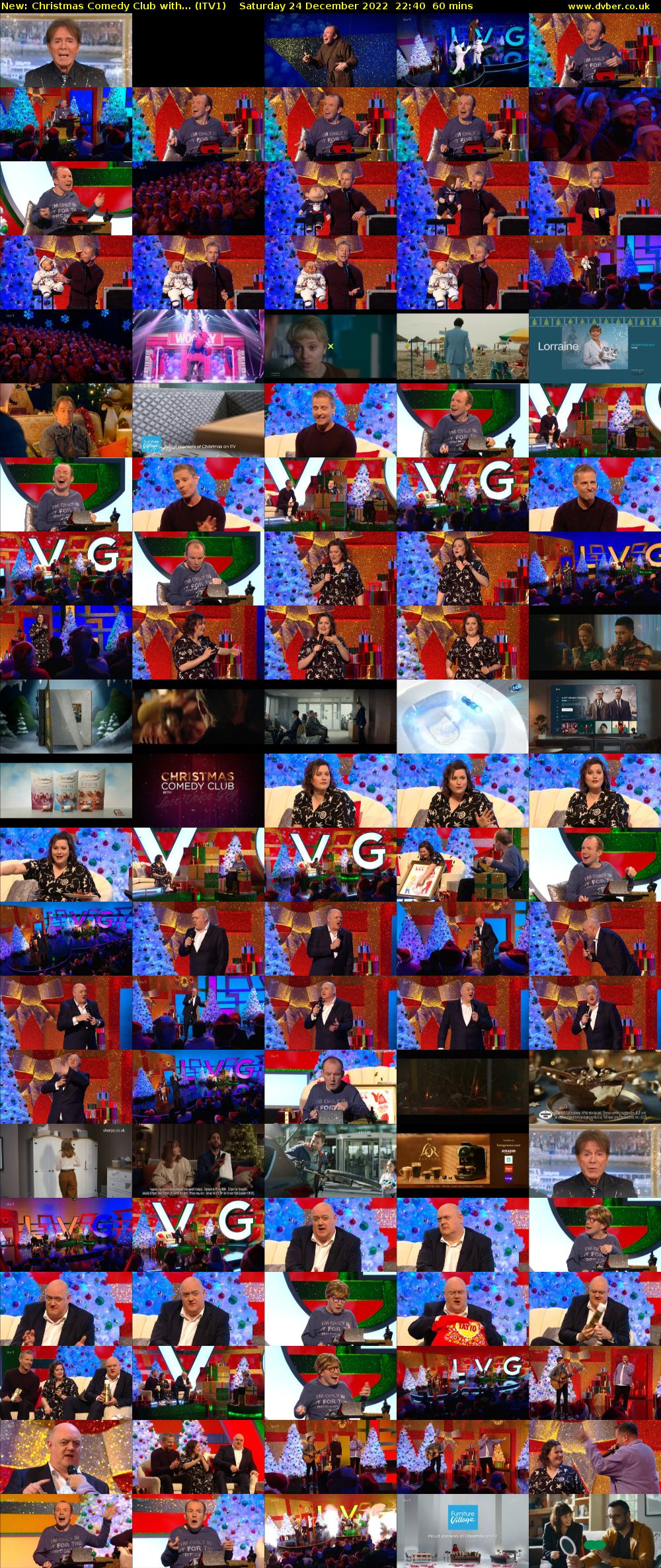 Christmas Comedy Club with... (ITV1) Saturday 24 December 2022 22:40 - 23:40
