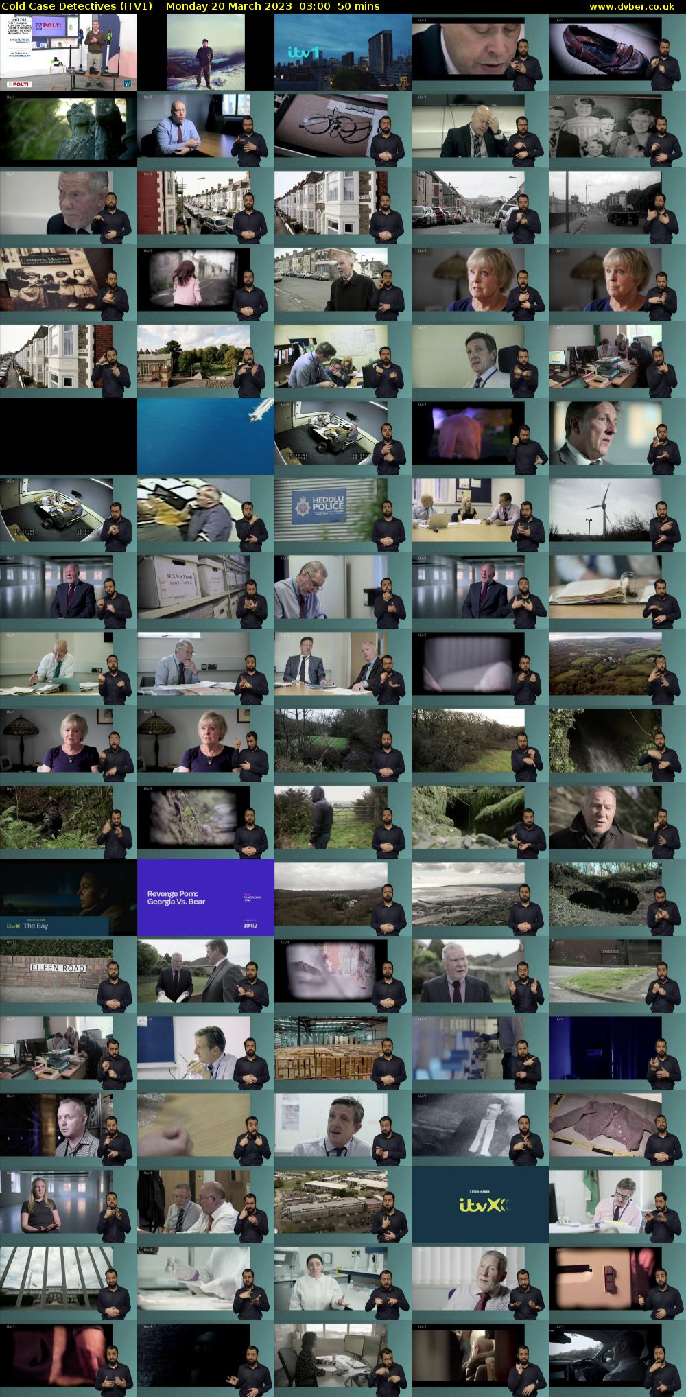 Cold Case Detectives (ITV1) Monday 20 March 2023 03:00 - 03:50