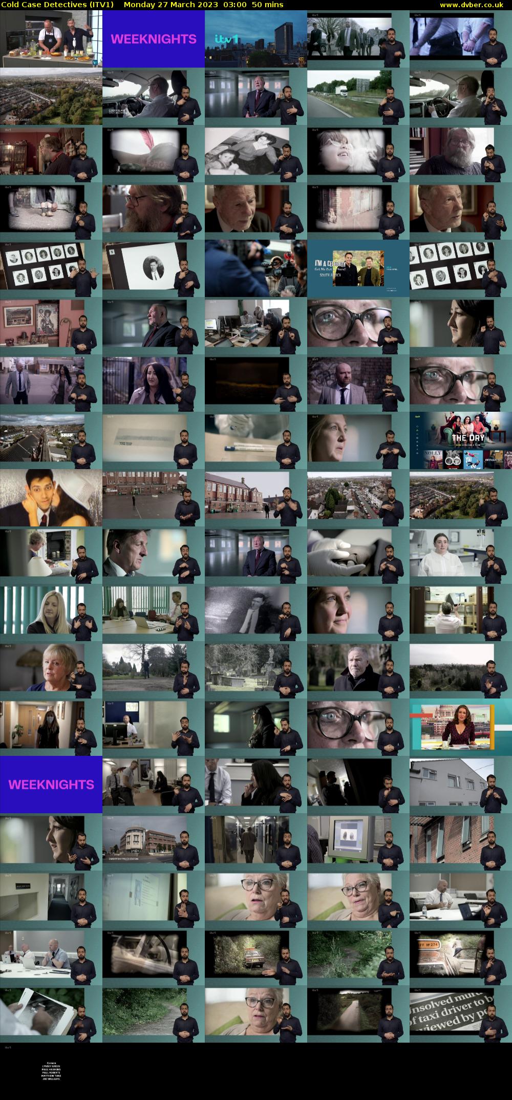 Cold Case Detectives (ITV1) Monday 27 March 2023 03:00 - 03:50