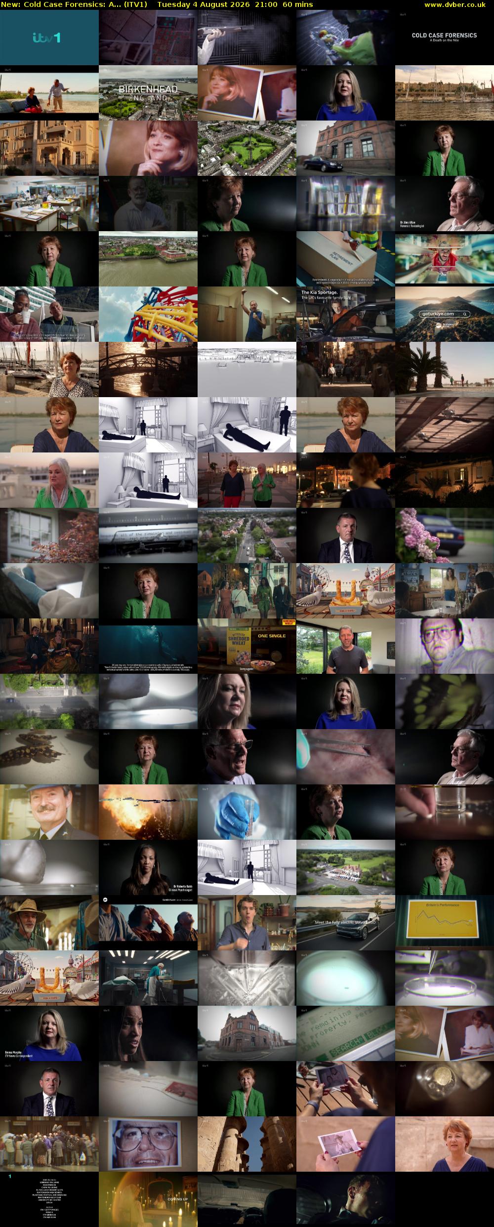 Cold Case Forensics: A... (ITV1) Tuesday 4 August 2026 21:00 - 22:00