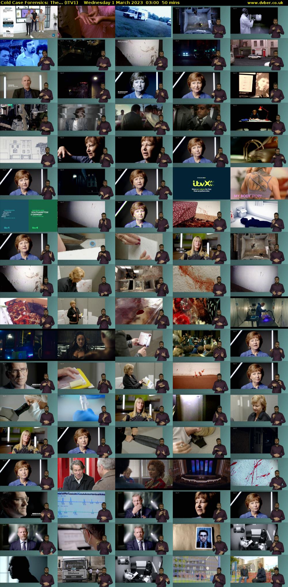 Cold Case Forensics: The... (ITV1) Wednesday 1 March 2023 03:00 - 03:50