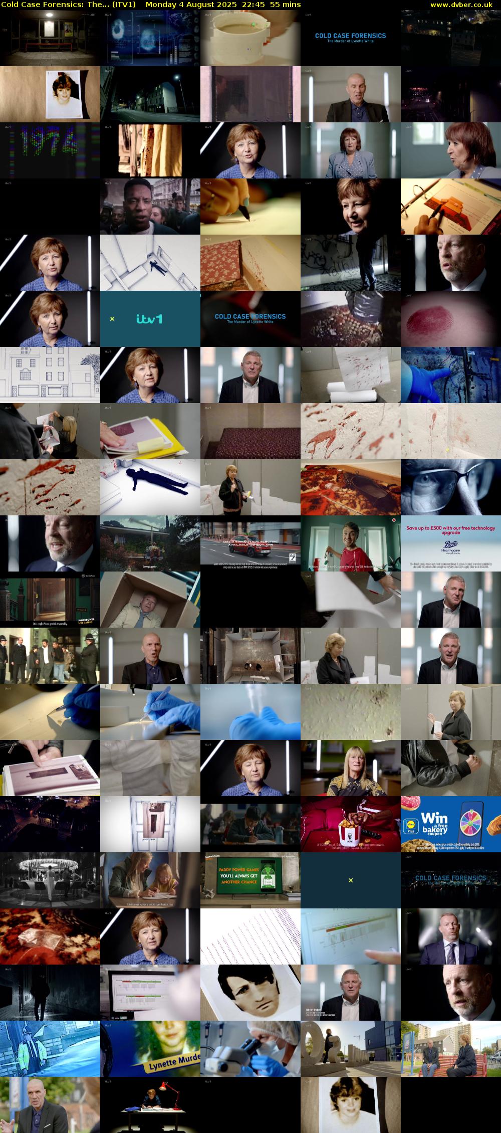 Cold Case Forensics: The... (ITV1) Monday 4 August 2025 22:45 - 23:40