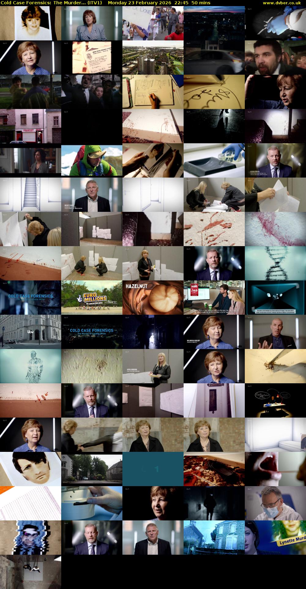 Cold Case Forensics: The Murder... (ITV1) Monday 23 February 2026 22:45 - 23:35