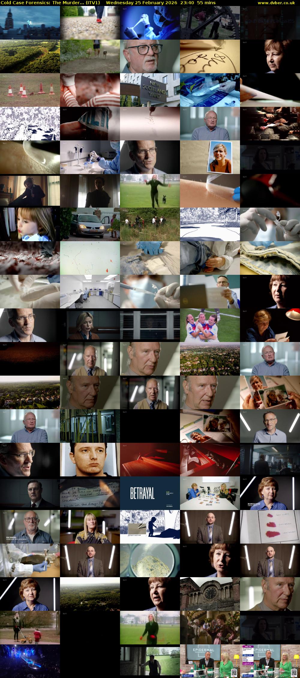 Cold Case Forensics: The Murder... (ITV1) Wednesday 25 February 2026 23:40 - 00:35