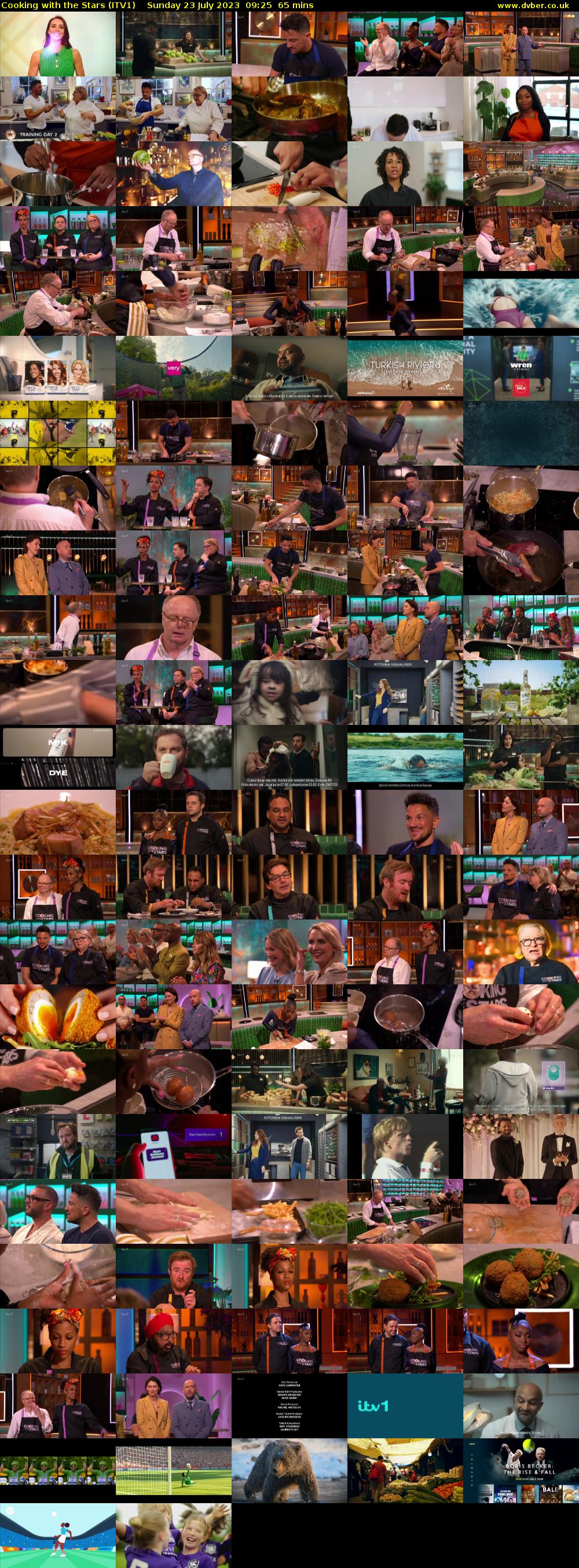 Cooking with the Stars (ITV1) Sunday 23 July 2023 09:25 - 10:30