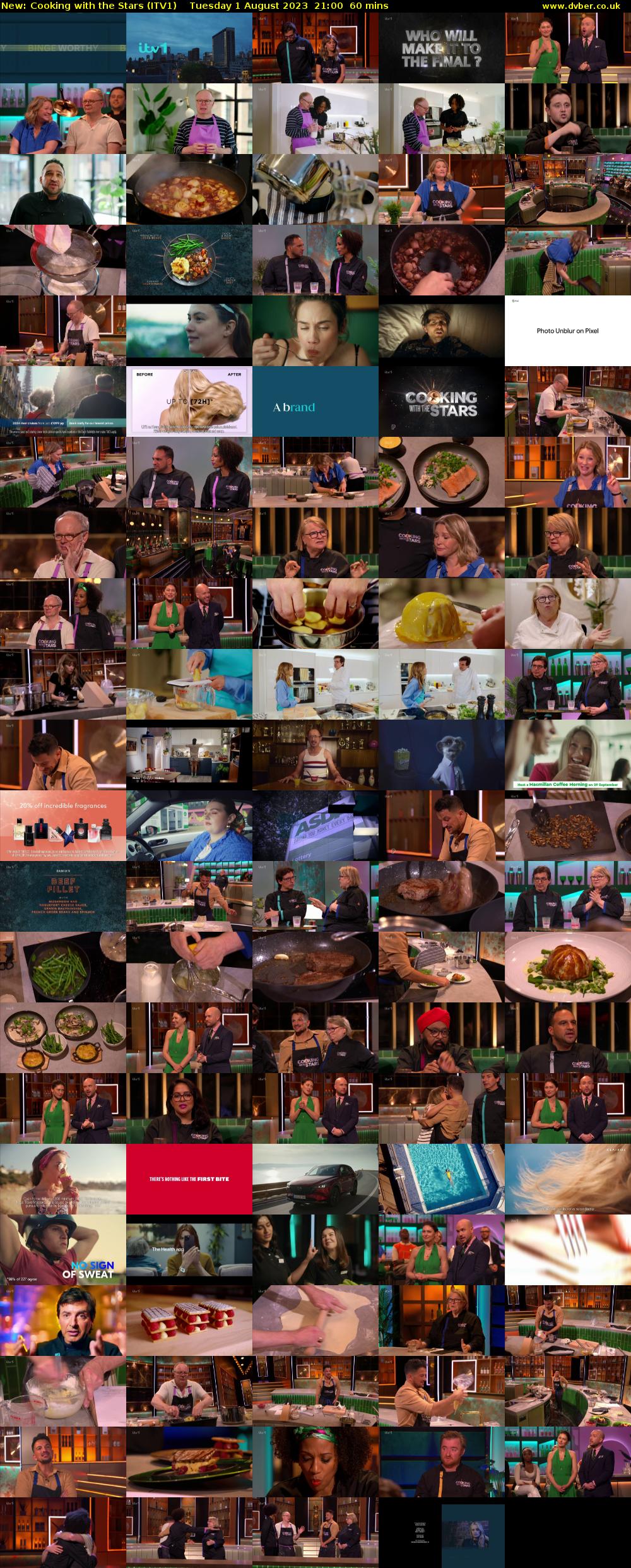 Cooking with the Stars (ITV1) Tuesday 1 August 2023 21:00 - 22:00