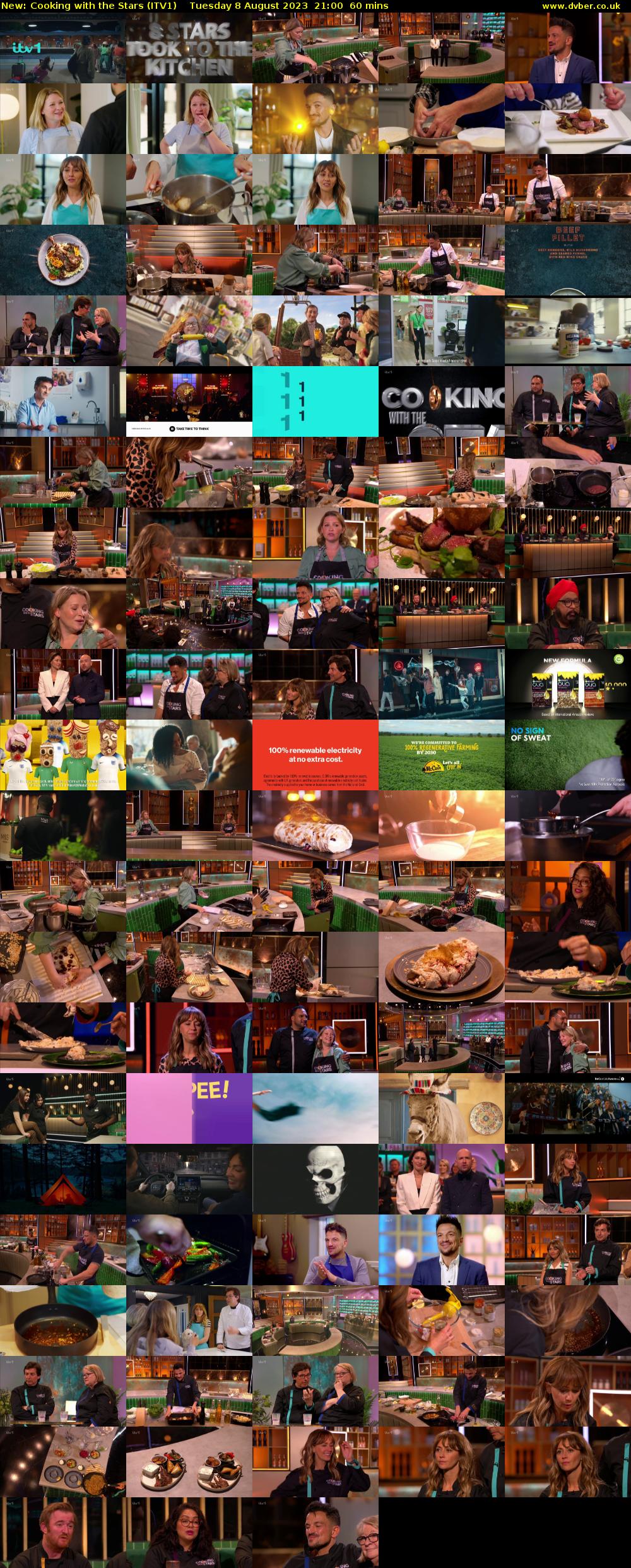 Cooking with the Stars (ITV1) Tuesday 8 August 2023 21:00 - 22:00