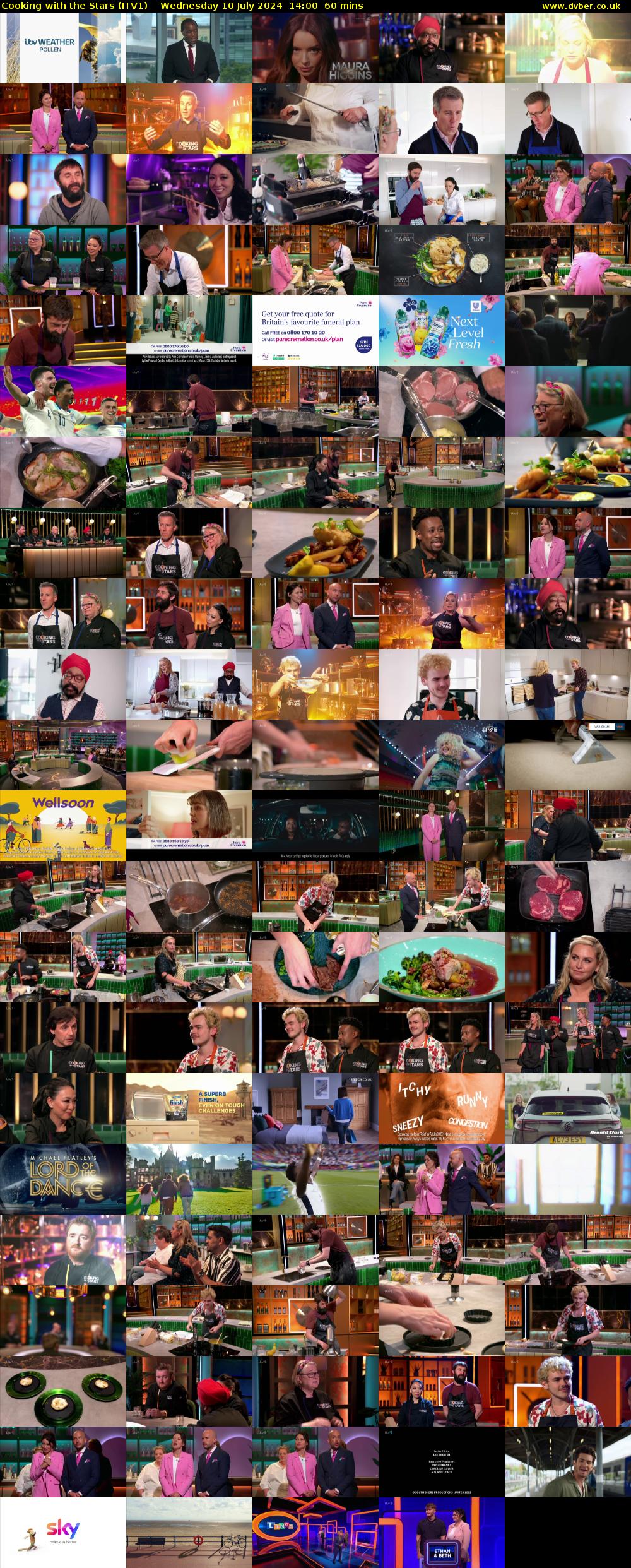 Cooking with the Stars (ITV1) Wednesday 10 July 2024 14:00 - 15:00
