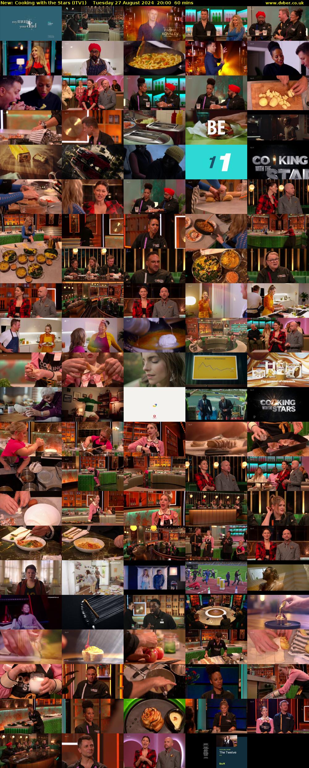 Cooking with the Stars (ITV1) Tuesday 27 August 2024 20:00 - 21:00