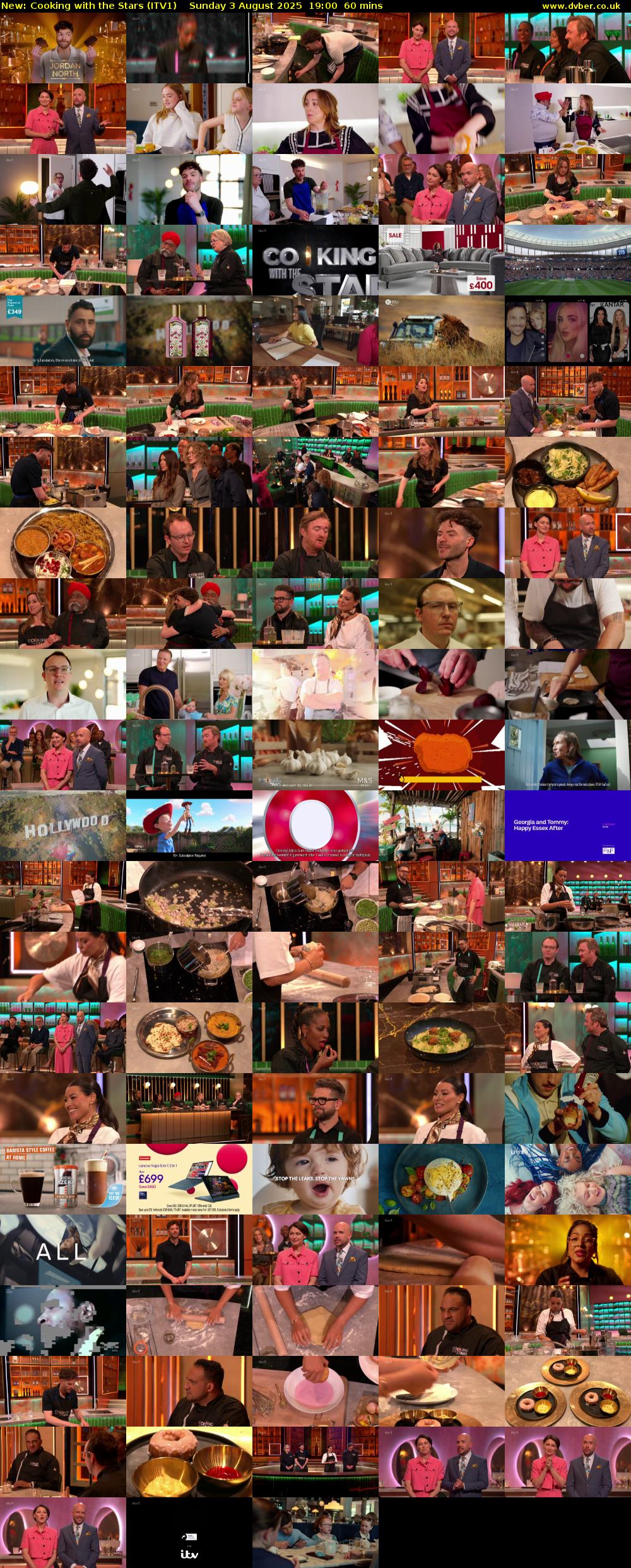 Cooking with the Stars (ITV1) Sunday 3 August 2025 19:00 - 20:00