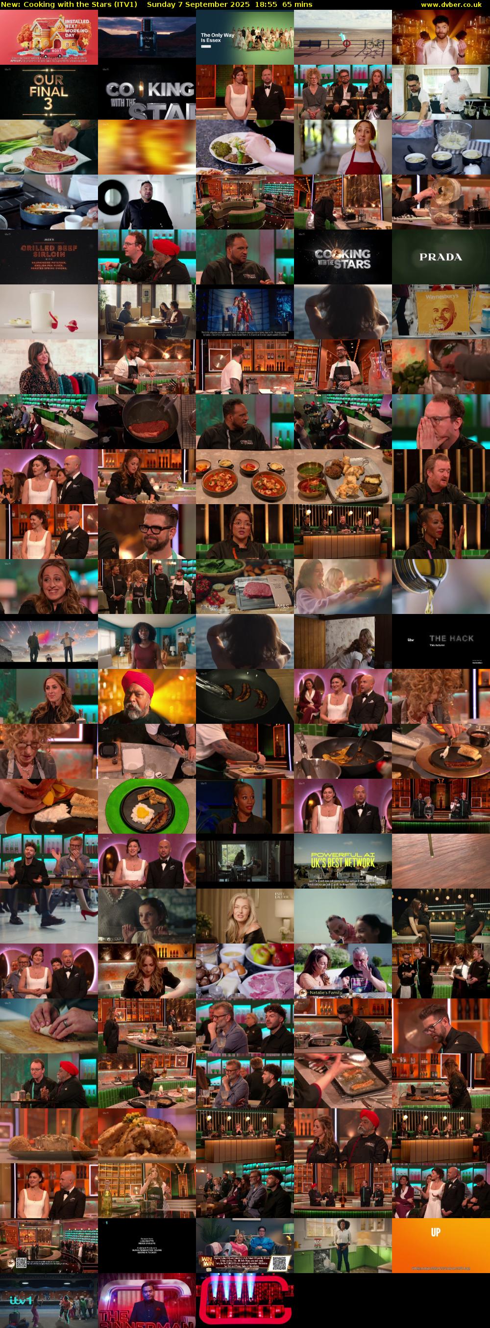Cooking with the Stars (ITV1) Sunday 7 September 2025 18:55 - 20:00