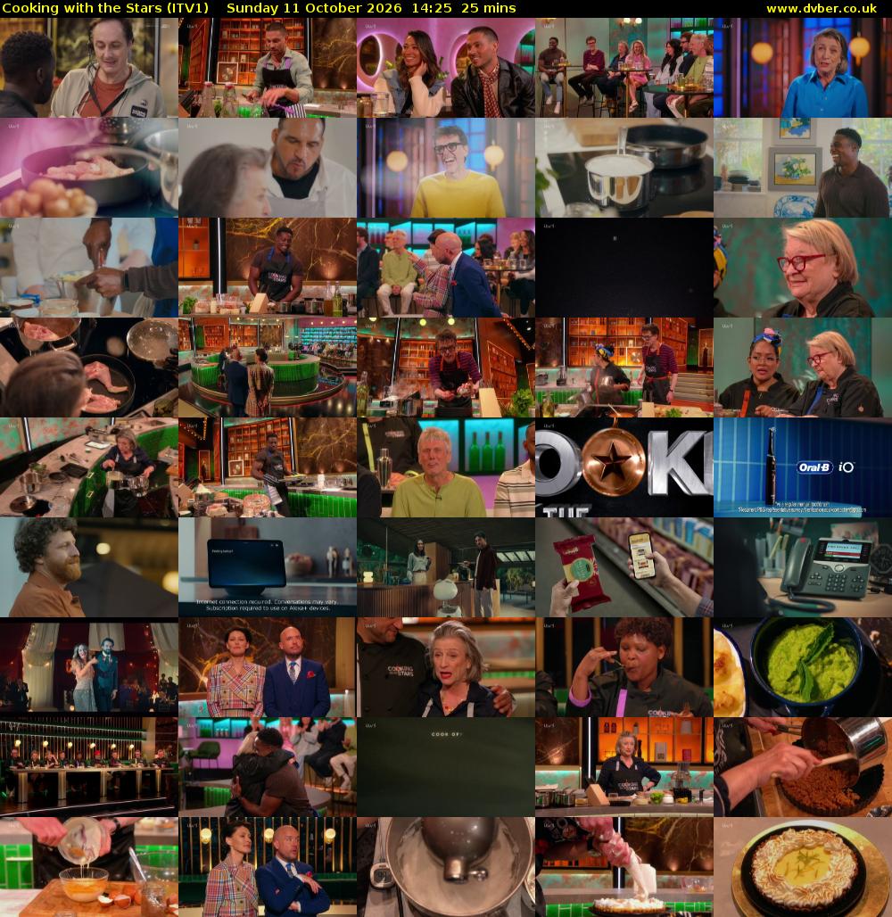 Cooking with the Stars (ITV1) Sunday 11 October 2026 14:25 - 14:50
