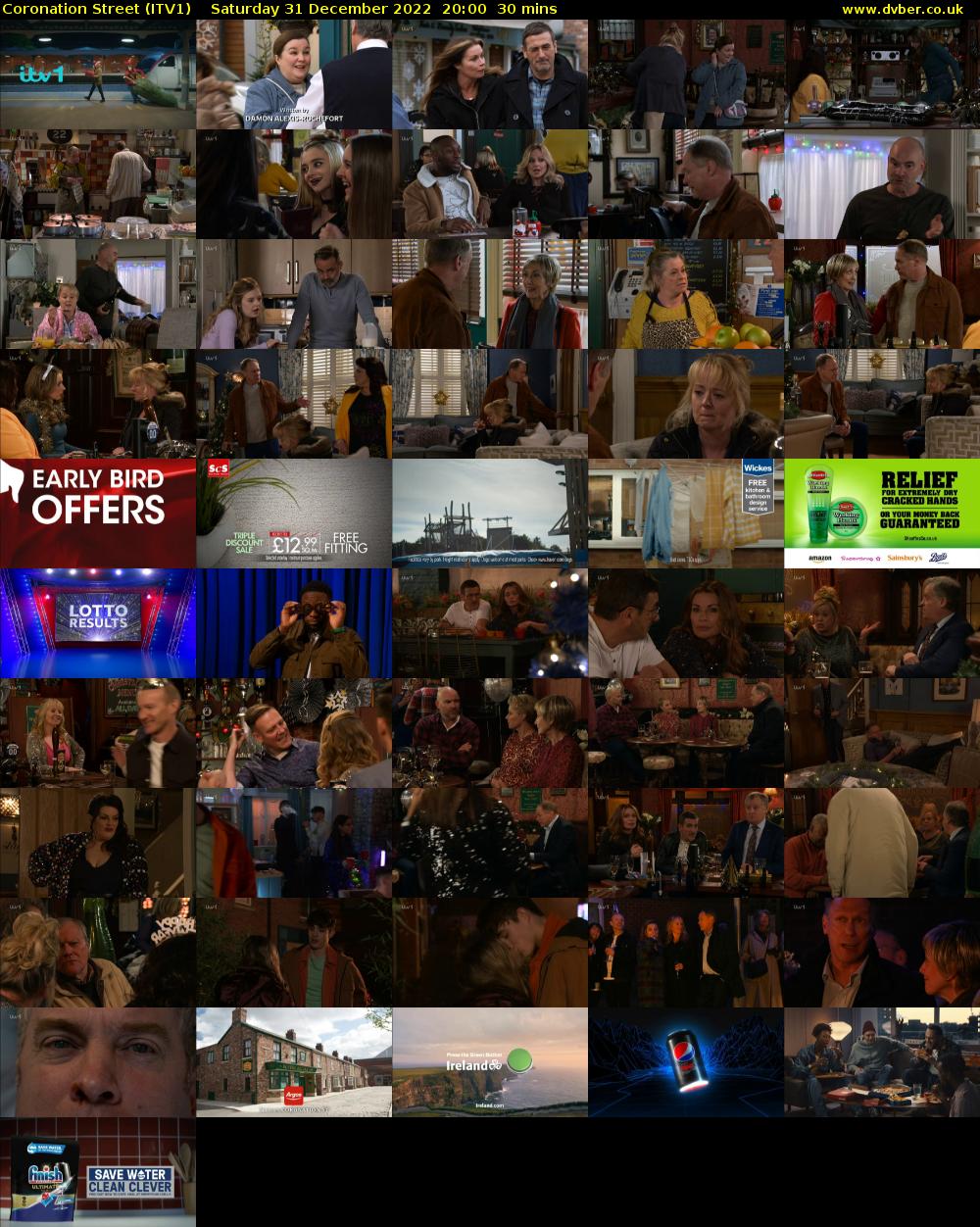 Coronation Street (ITV1) Saturday 31 December 2022 20:00 - 20:30