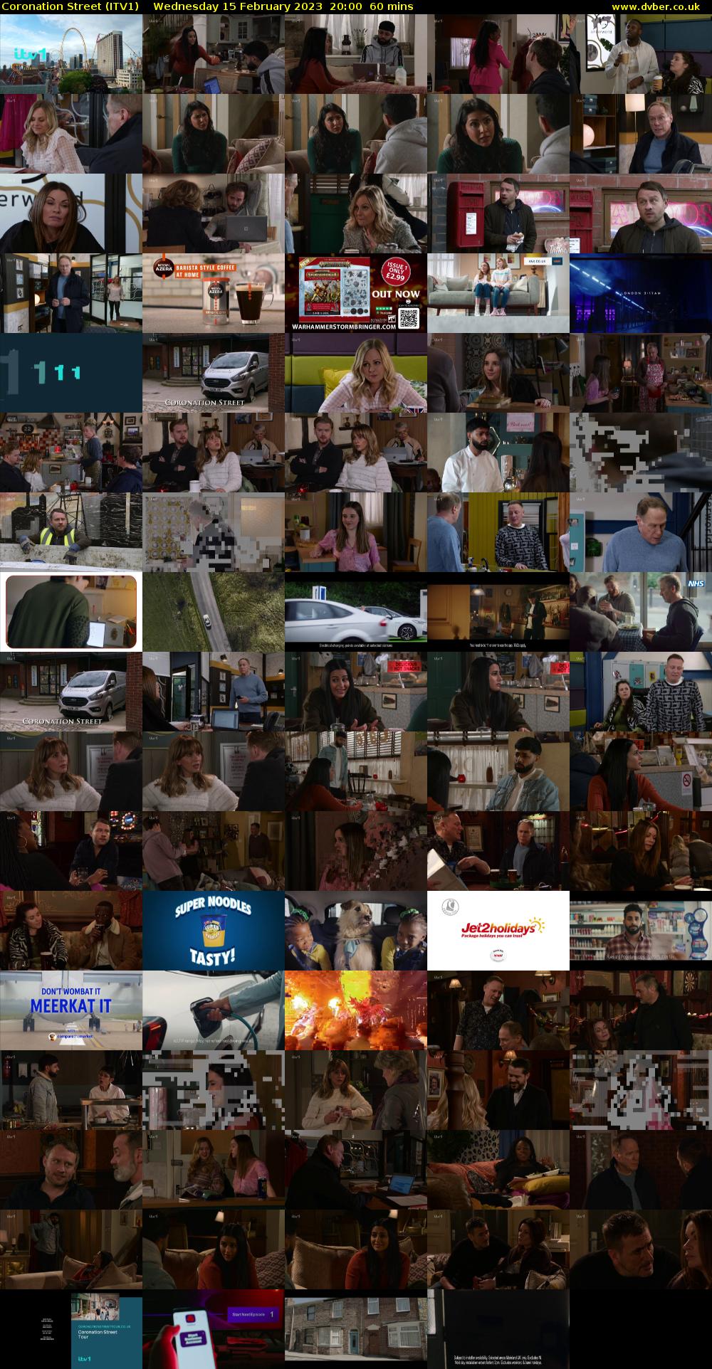 Coronation Street (ITV1) Wednesday 15 February 2023 20:00 - 21:00