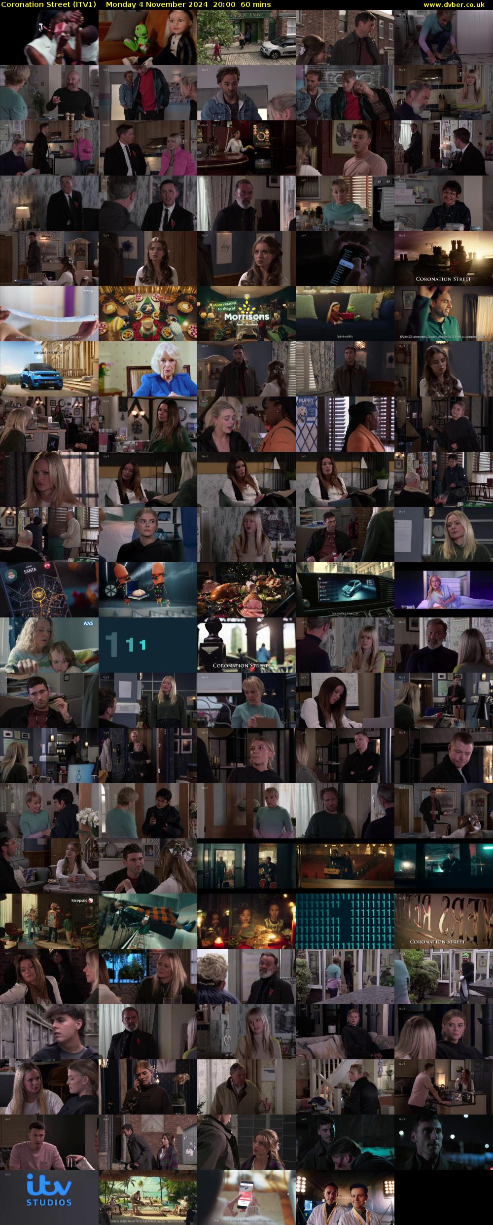 Coronation Street (ITV1) Monday 4 November 2024 20:00 - 21:00